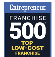 Entrepreneur magazine logo Franchise 500 Top Low Cost Franchise 2021