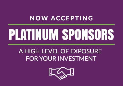 Graphic that says Now Accepting Platinum Sponsors