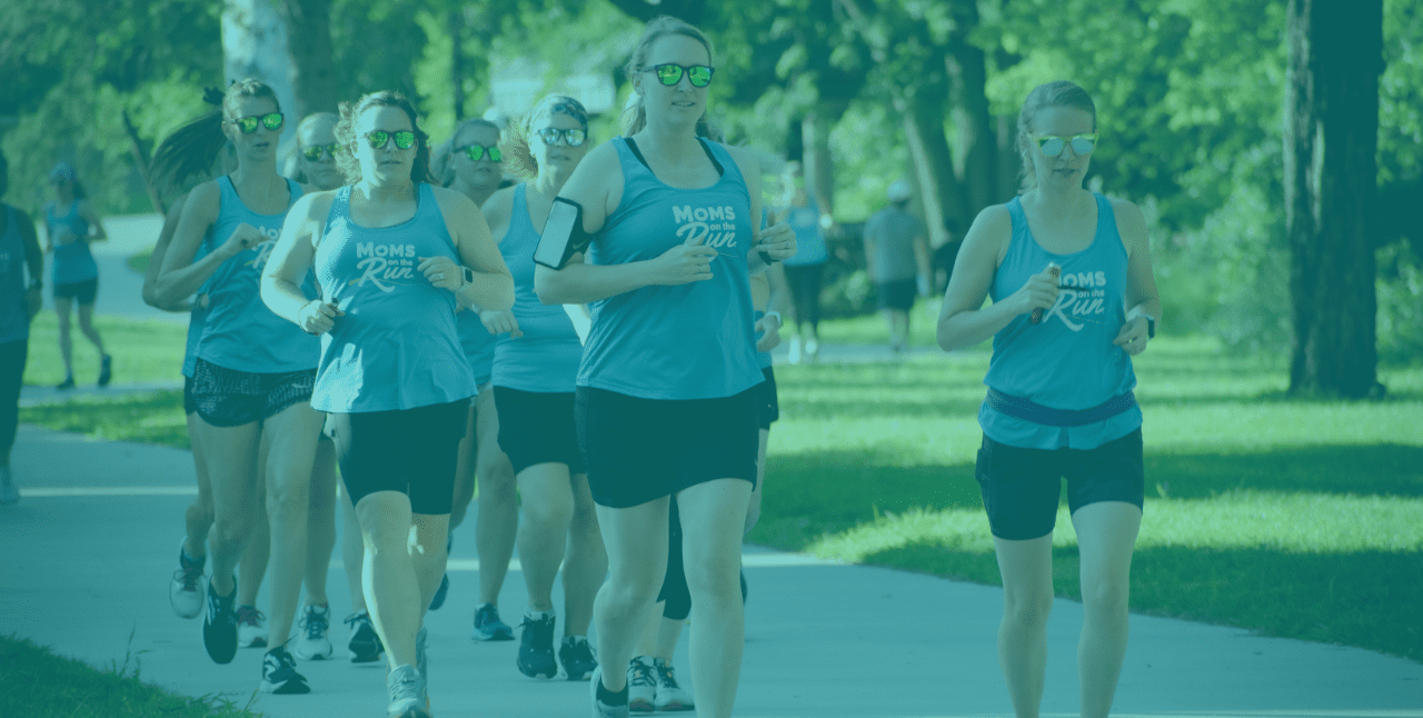 Runners at Month of Miles challenge from Moms on the Run